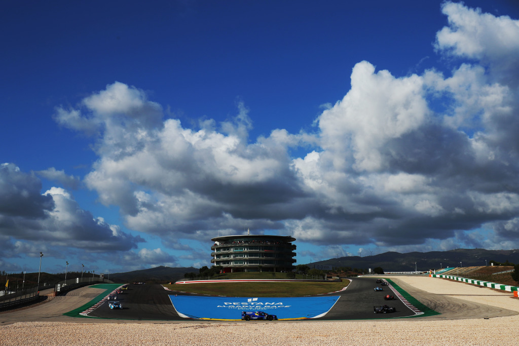 Felipe Nasr drives a car at Portimao.