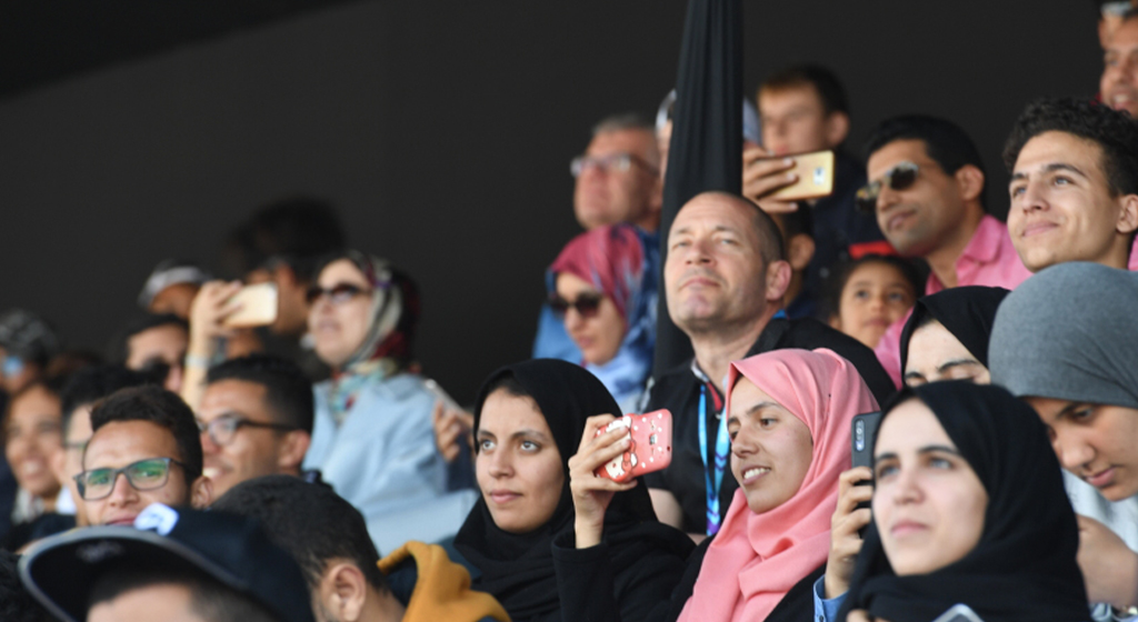 Fans enjoying a motor race