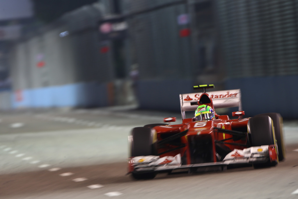 Felipe Massa after making an overtake in Formula 1