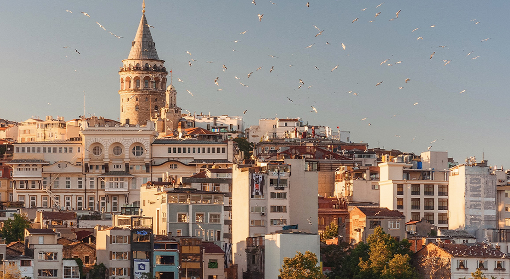The skyline of Istanbul, Turkey