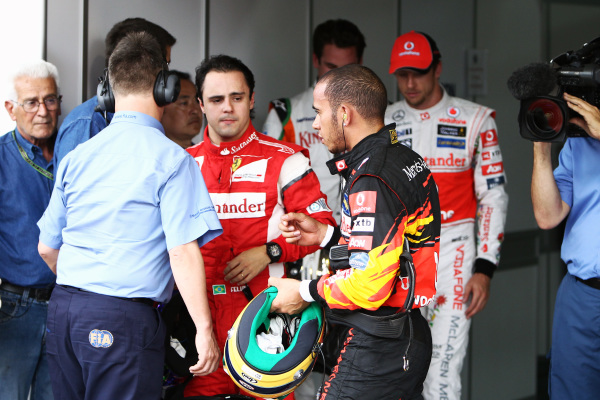 Felipe Massa and Lewis Hamilton