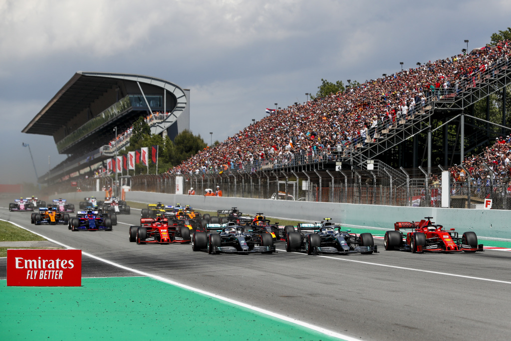 The start of the F1 Spanish Grand Prix