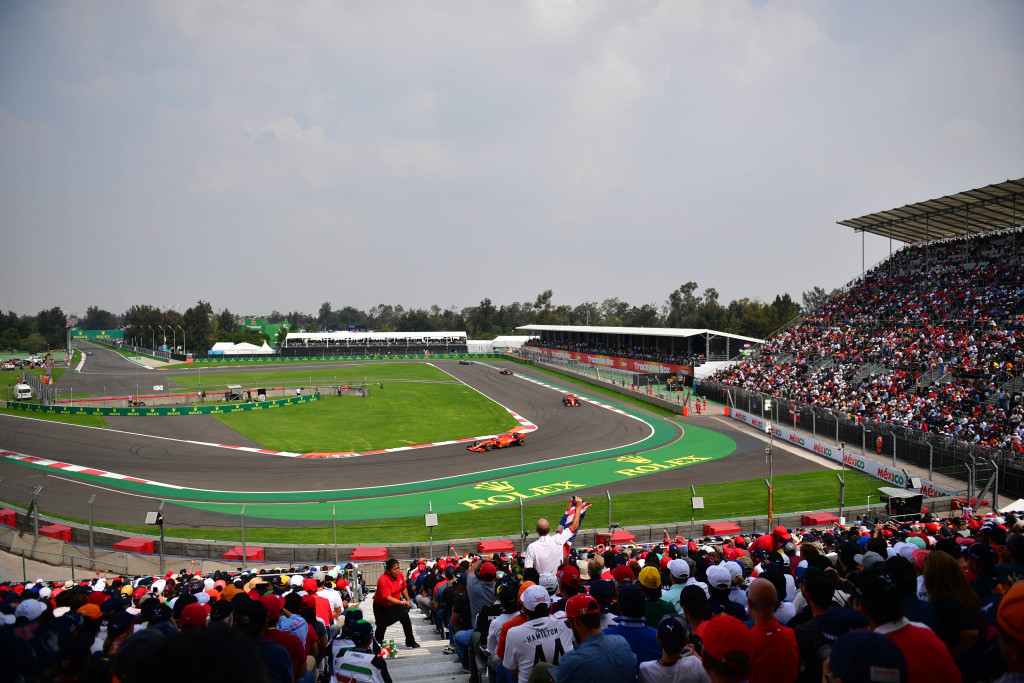 A view of the Mexico Grand Prix from a grandstand