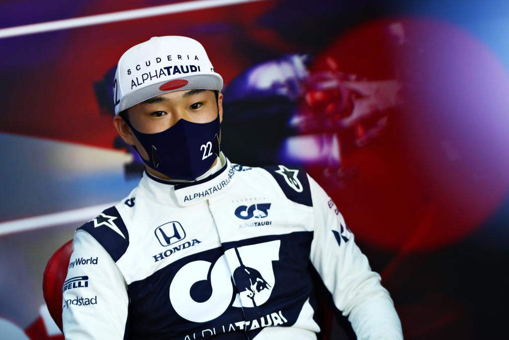 AlphaTauri racing driver Yuki Tsunoda at Formula 1 testing