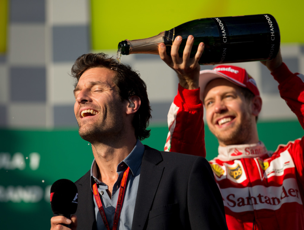F1 rivals Mark Webber and Sebastian Vettel