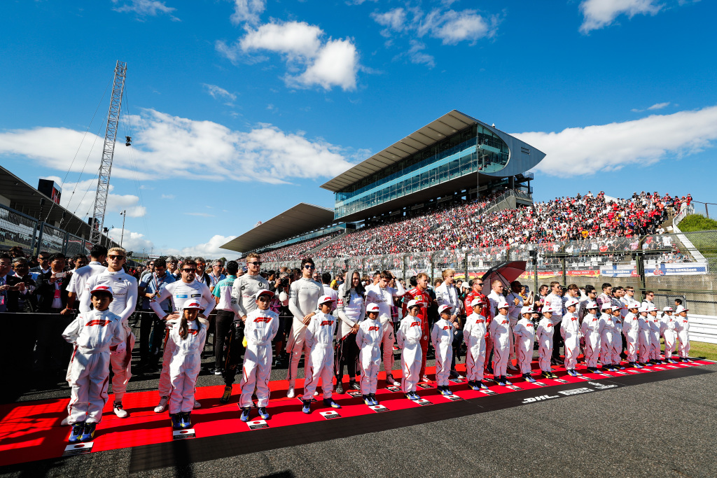Main grandstand at the Japan Grand Prix