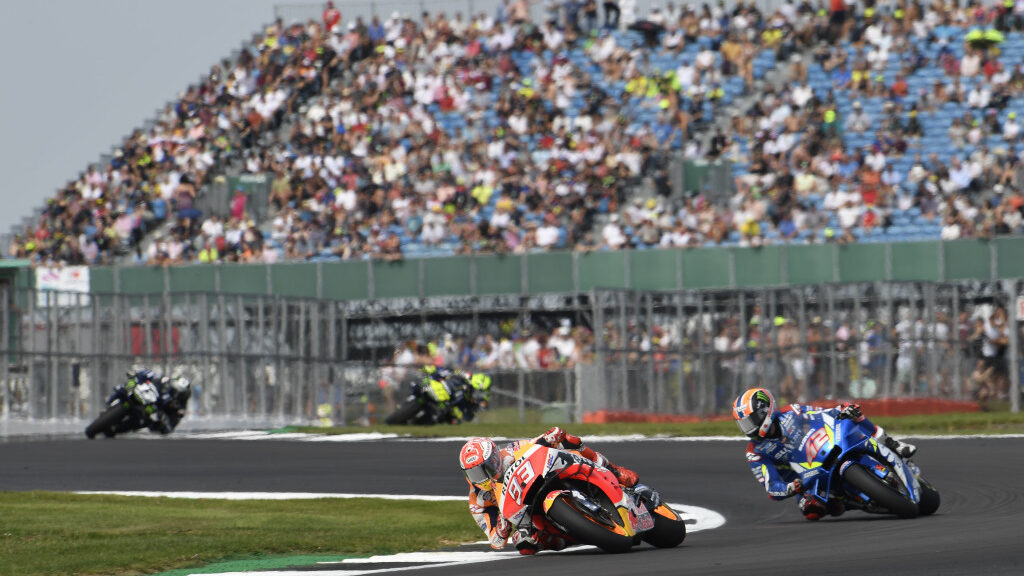 MotoGP motorcycle racing at Silverstone