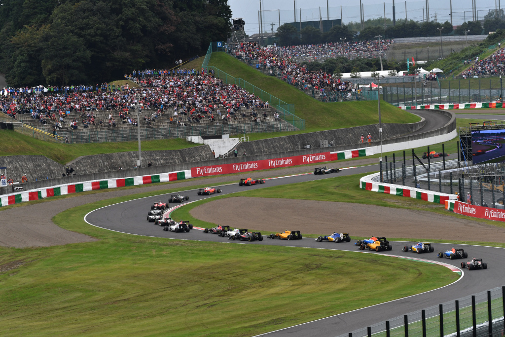 The start of a Formula One race in Japan