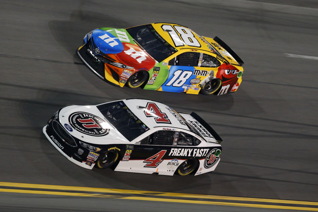 Kyle Busch and Kevin Harvick