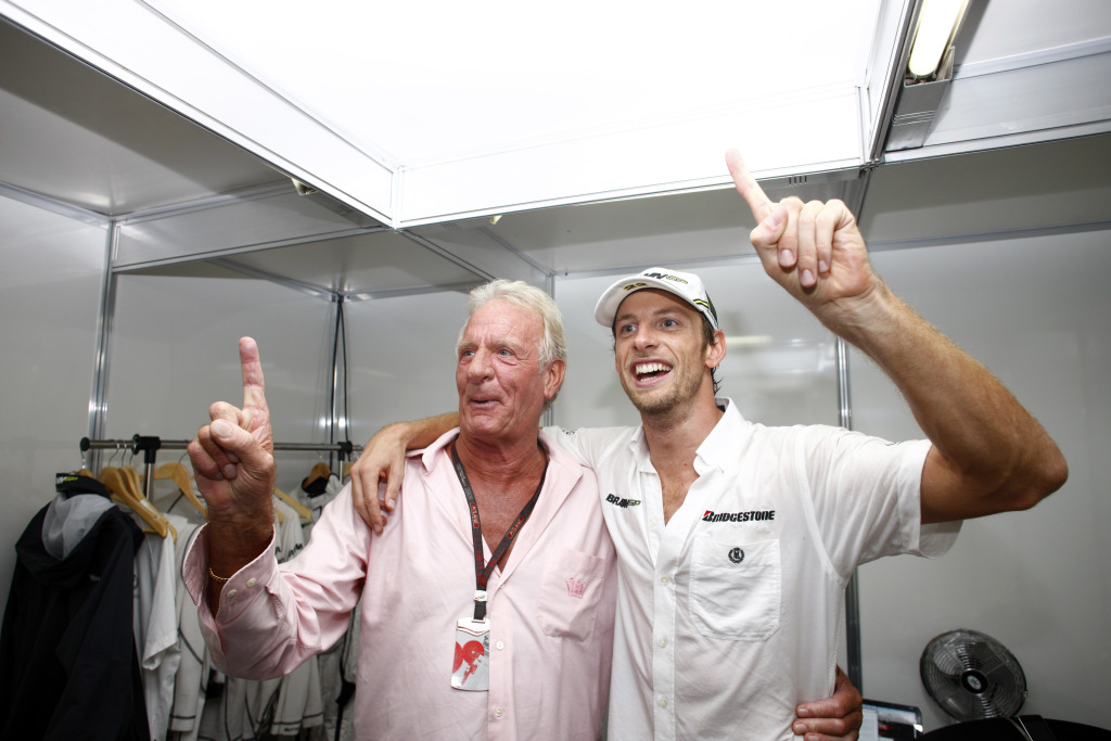 John Button with Formula 1 driver and son Jenson Button