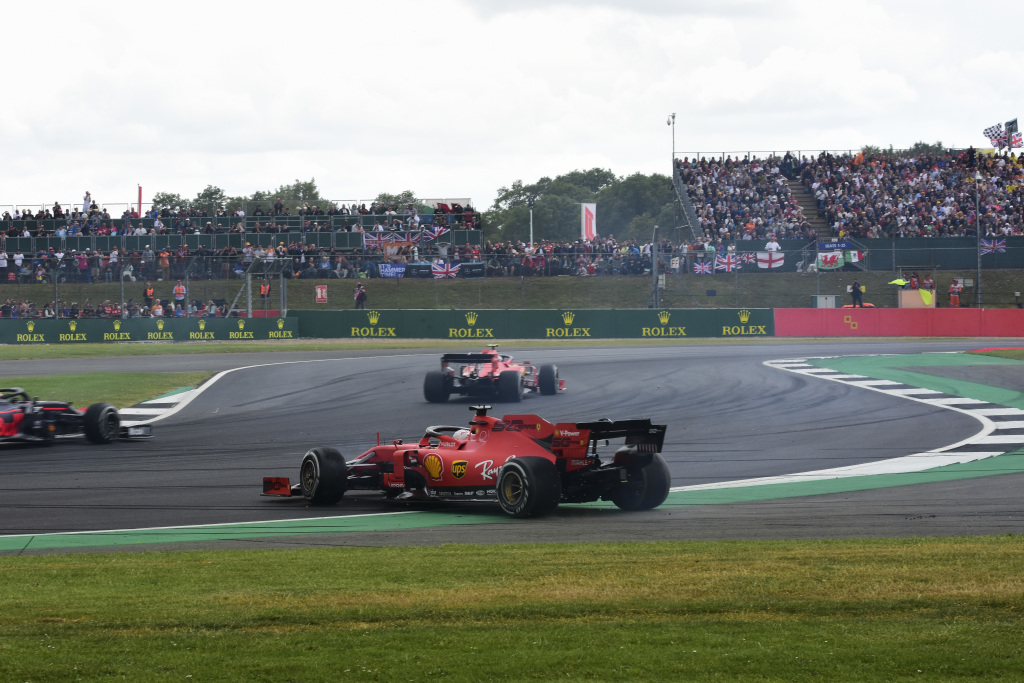 Sebastian Vettel after crashing during the 2019 British Grand Prix