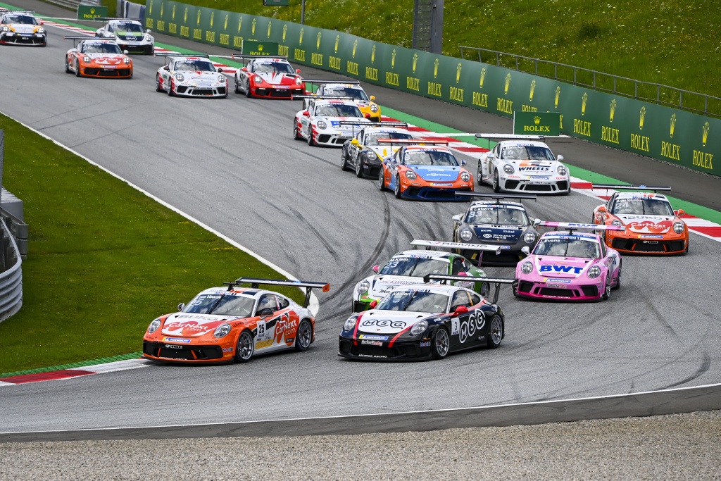 Porsche Supercup racing in Hungary