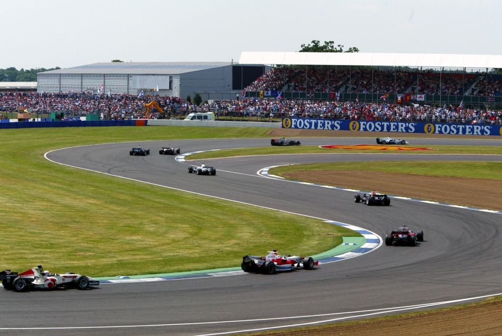 Luffield at Silverstone, as pictured at the 2006 British Grand Prix.