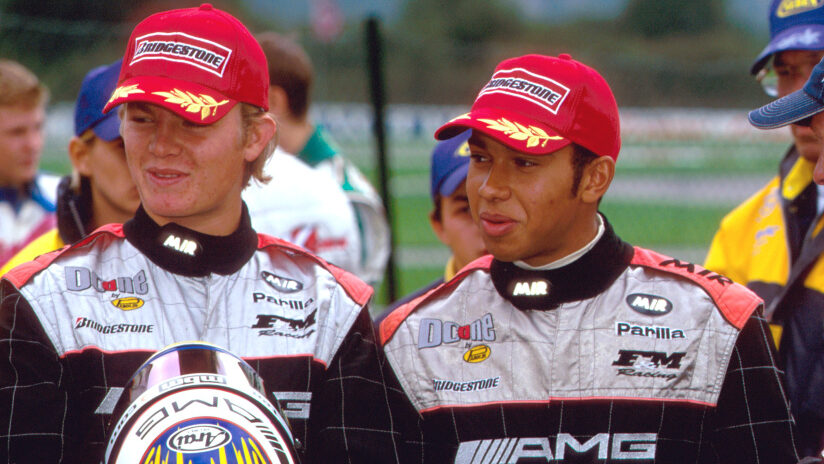 Nico Rosberg and Hamilton in 2001