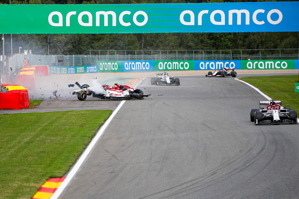 Antonio Giovinazzi crashed early in the race