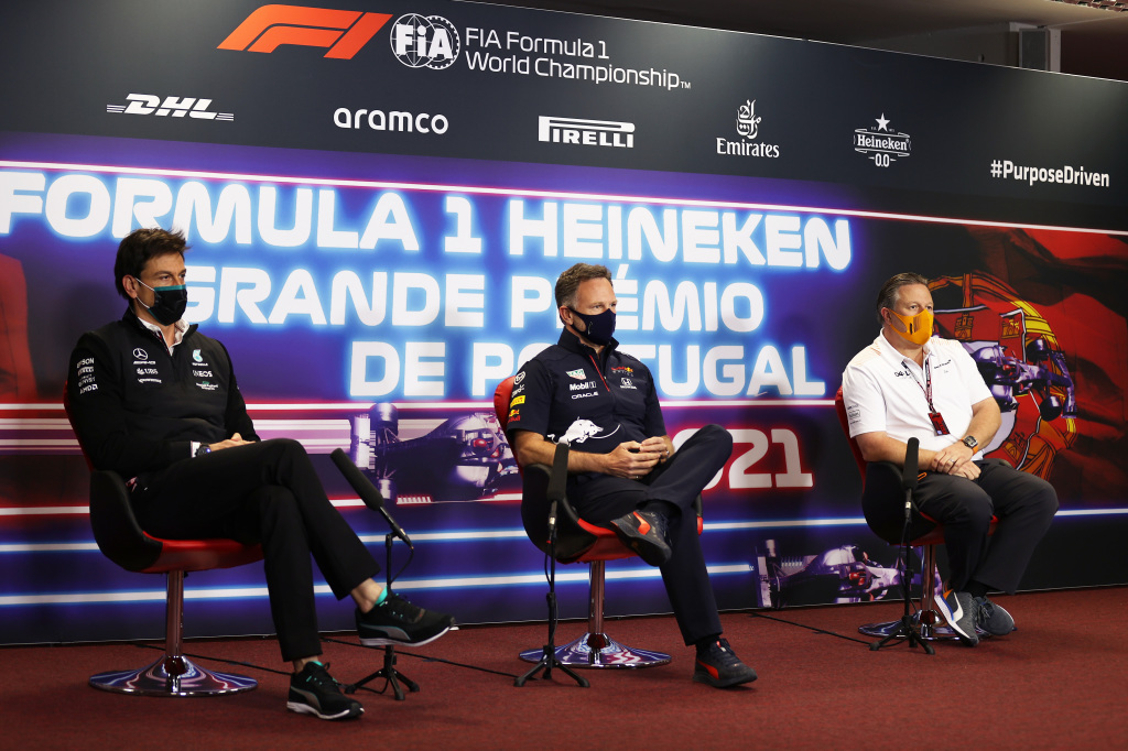 Toto Wolff, Christian Horner and Zak Brown.