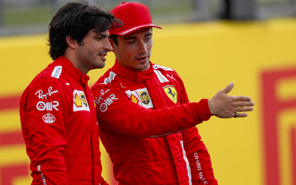 Ferrari drivers Carlos Sainz and Charles Leclerc