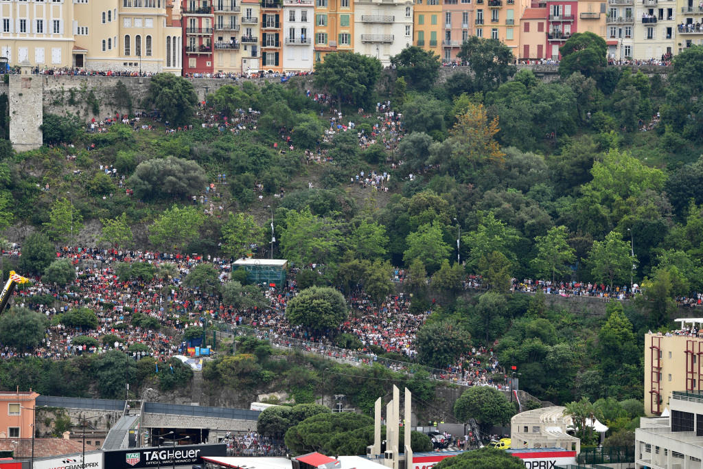 Fans at the Monaco Grand Prix