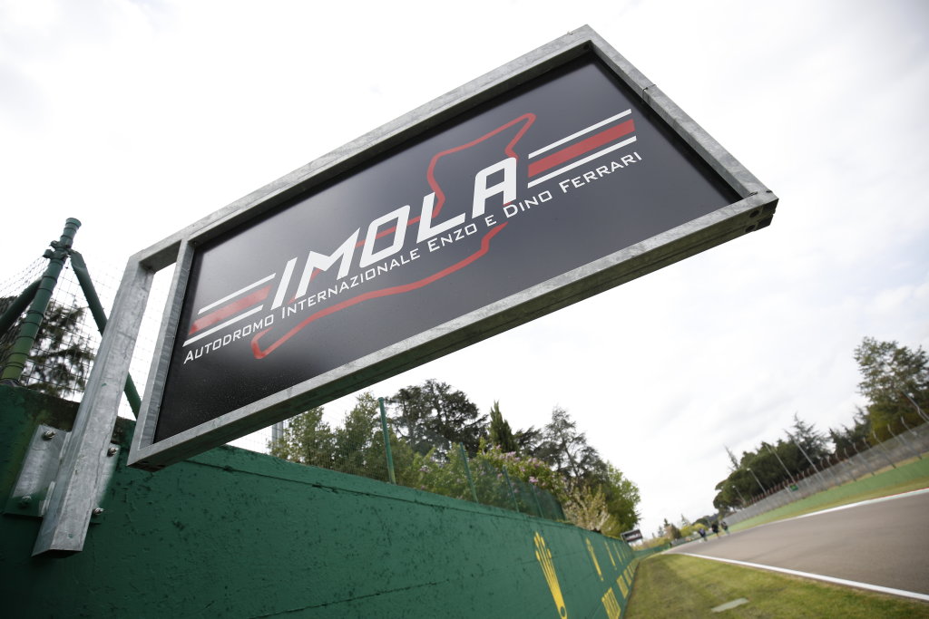 A sign for the circuit at Imola