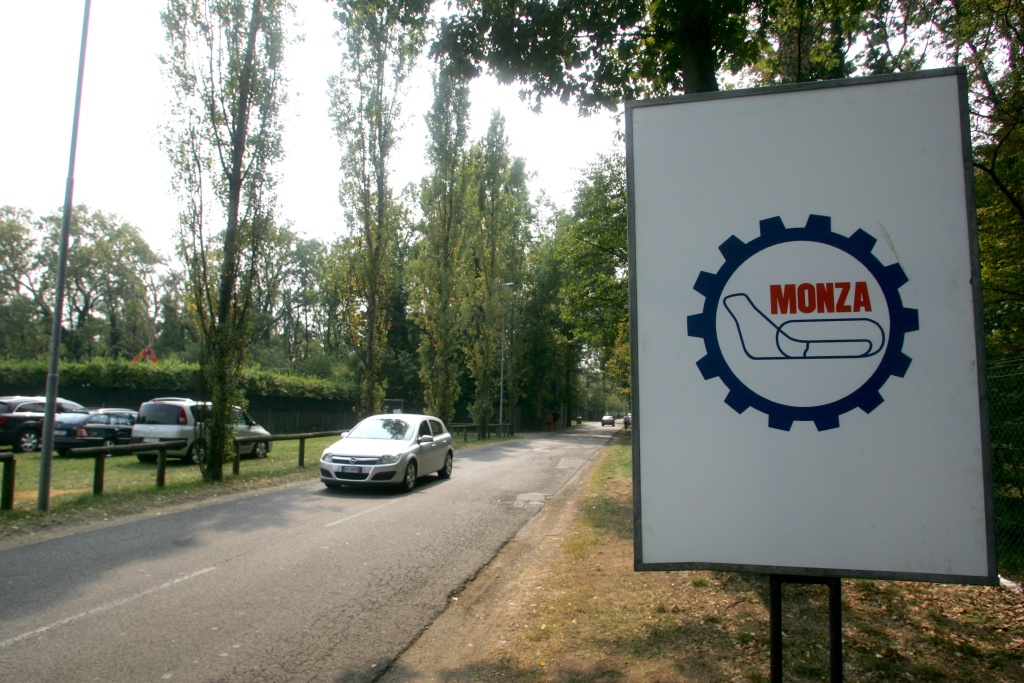 A sign for the Monza circuit