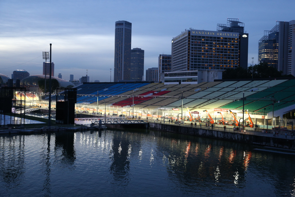 A grandstand at the Singapore Formula 1 Grand Prix