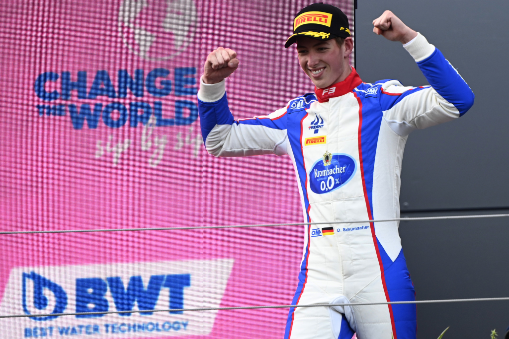 David Schumacher celebrates a D3 podium