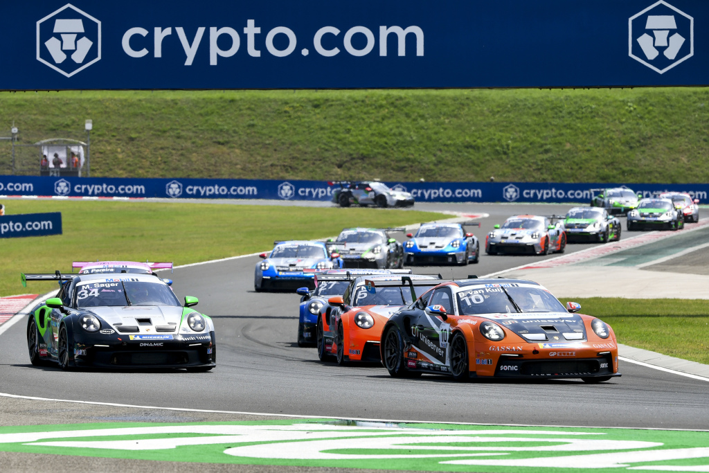 Porsche Supercup cars racing in Italy