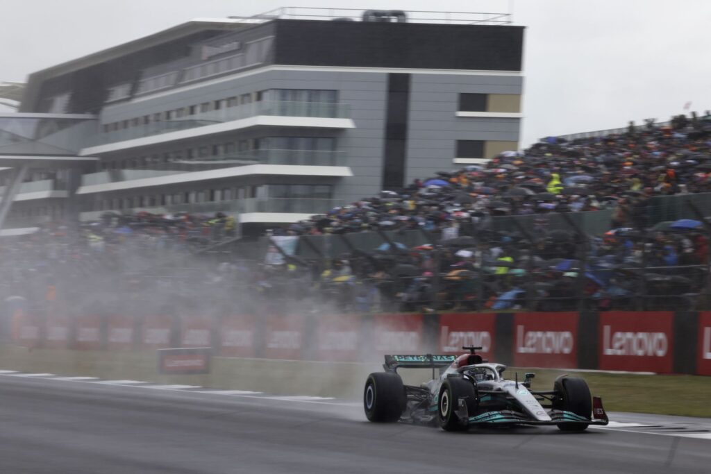 Rain at the British Grand Prix at Silverstone