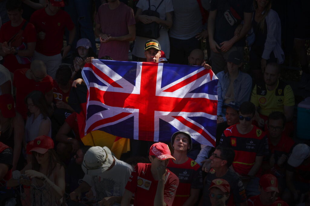 British fans at Monza in Italy 