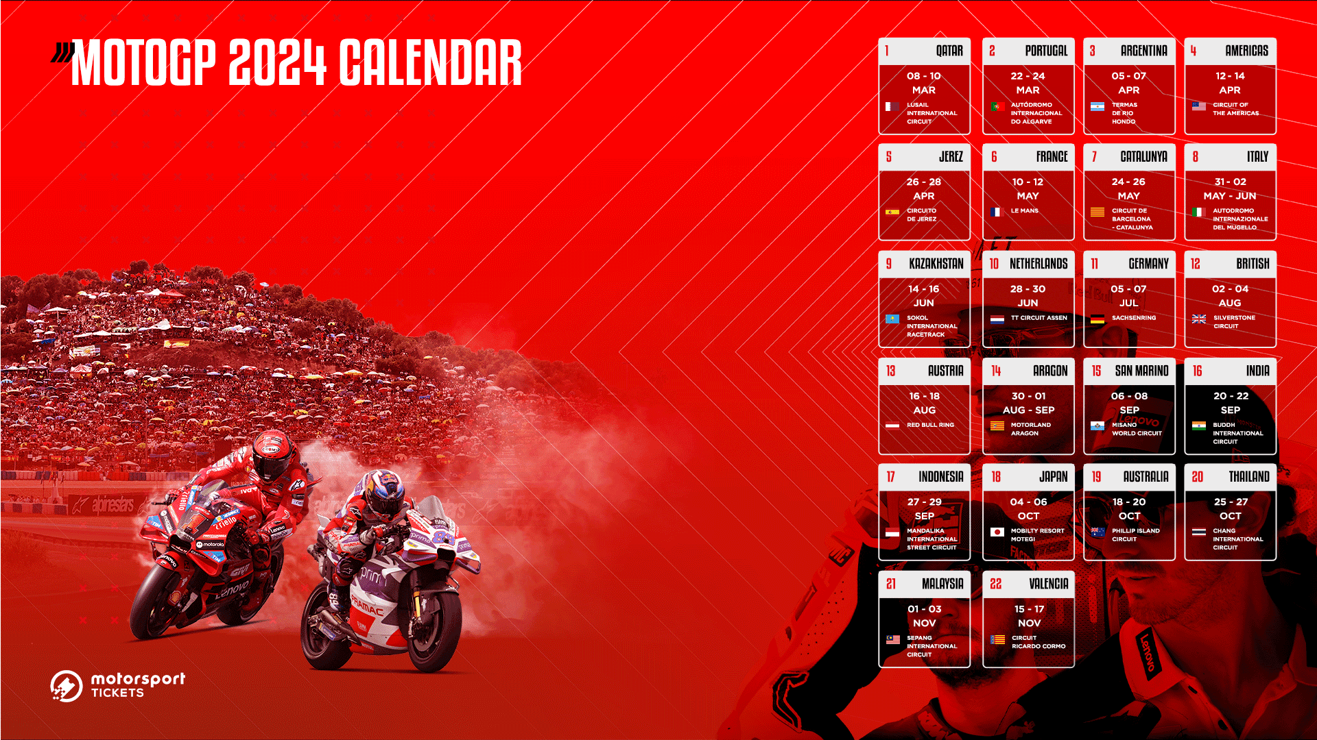MotoGP 2024 Calendar: Racing Across Exciting Tracks