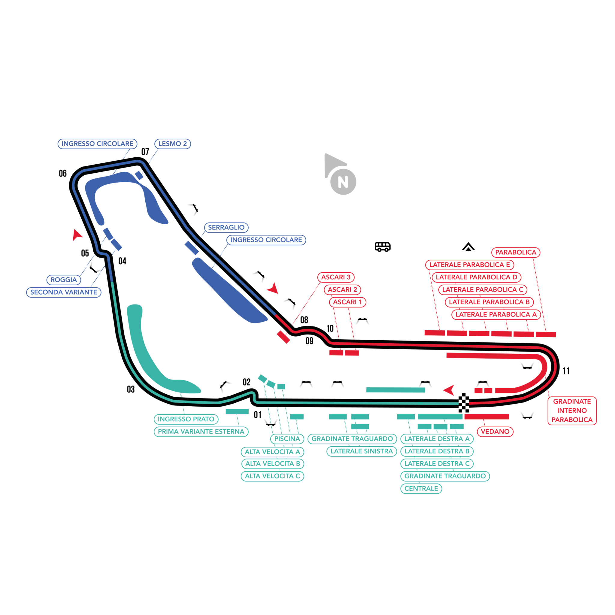 Italian Grand Prix: Grandstand guide for the F1 race at Monza