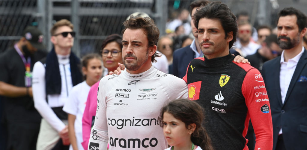 Fernando Alonso and Carlos Sainz at the Spanish Grand Prix