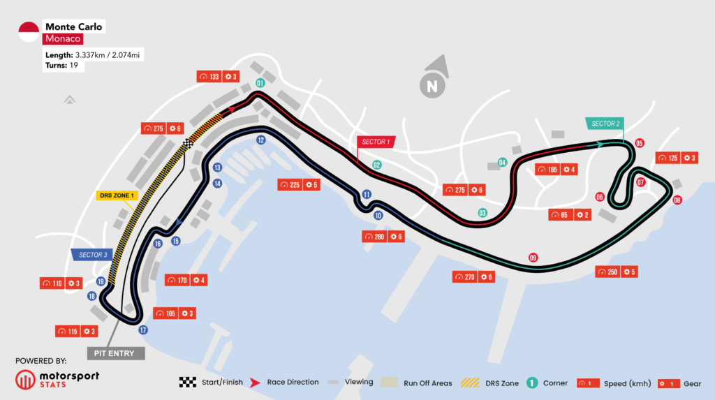 Monaco F1 Track Map