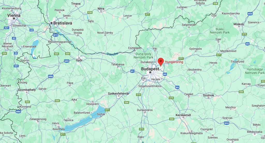 Hungaroring on Map
