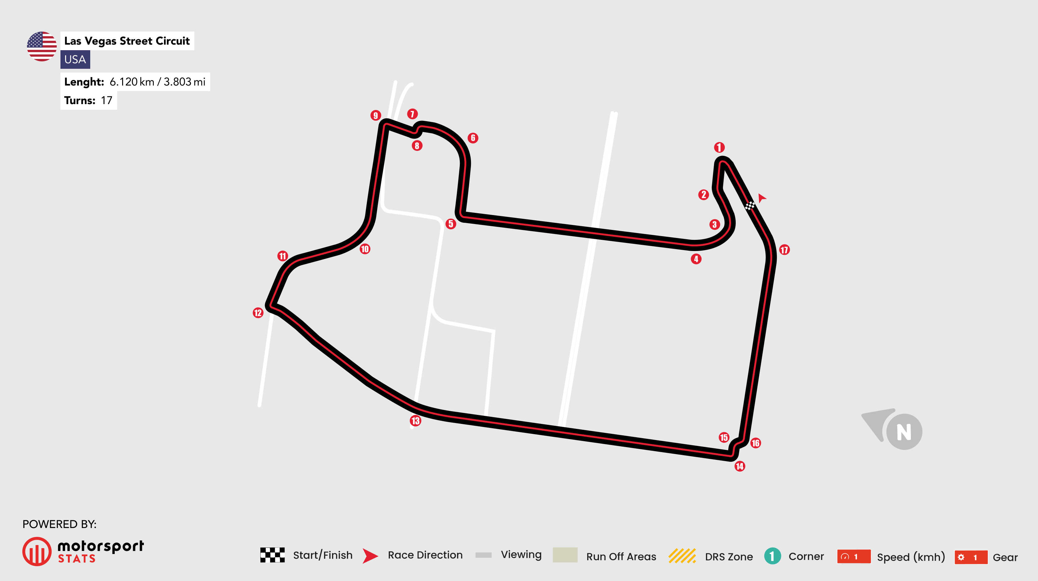 Las Vegas Grand Prix map