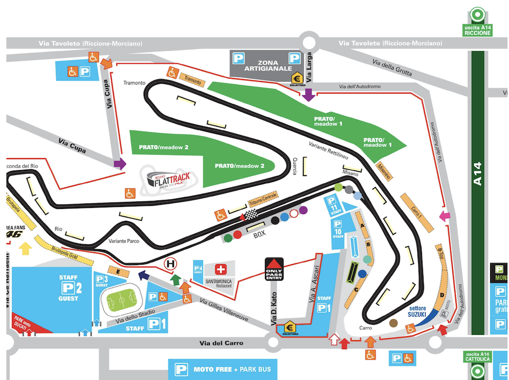 San Marino MotoGP map