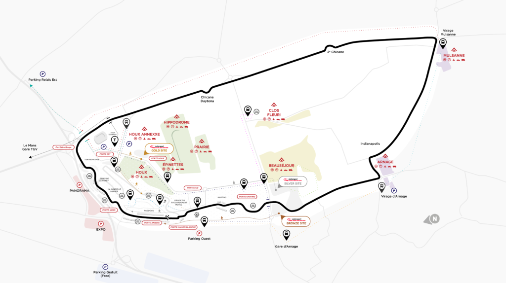 Le Mans track map
